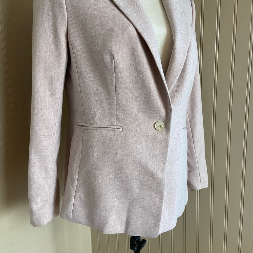 H&M Dust Pink Classic Blazer Women’s Size Large - Picture 3 of 8